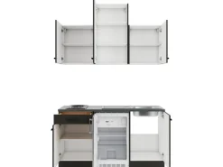 Optifit Miniküchen|Kochfelder<Madrid420 Miniküche 150 cm Anthrazit