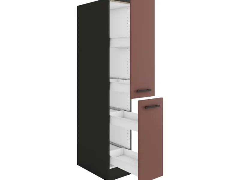 Optifit Nizza407 Küchen-Apothekerschrank 30 cm Rostrot< Küchenschränke