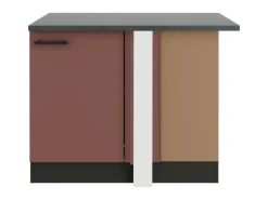 Optifit Nizza407 Küchen-Eck-Unterschrank 110 cm Rostrot< Küchenschränke
