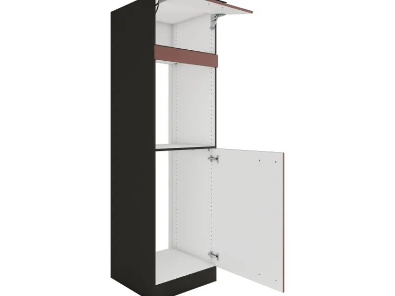 Optifit Kühlschränke|Küchenschränke<Nizza407 Küchen-Geräteumbauschrank 60 cm Rostrot