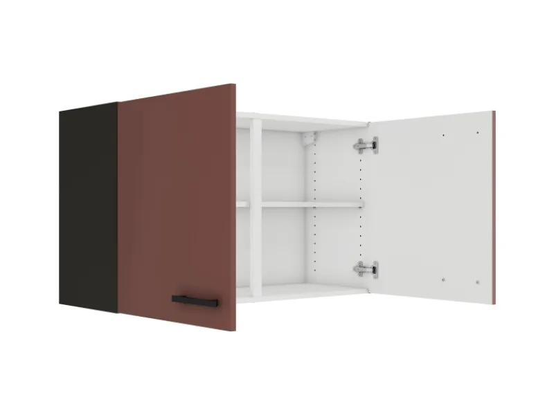 Optifit Einbauküchen|Küchenschränke<Nizza407 Küchen-Oberschrank 100 cm Rostrot