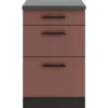 Optifit Küchenschränke<Nizza407 Küchen-Unterschrank 50 cm Rostrot