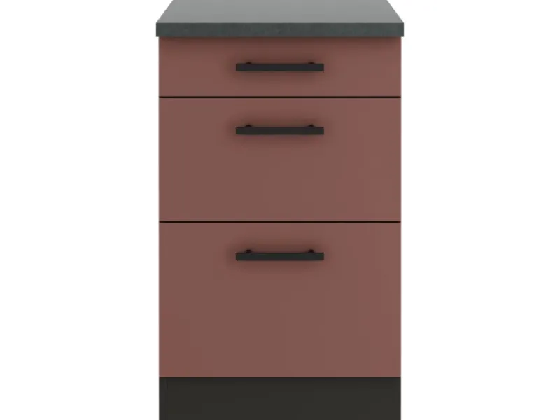 Optifit Küchenschränke<Nizza407 Küchen-Unterschrank 50 cm Rostrot