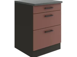 Best Optifit Nizza407 Küchen-Unterschrank 60 cm Rostrot