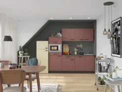 Optifit Nizza407 Küchenzeile 210 cm Rostrot< Winkelküchen