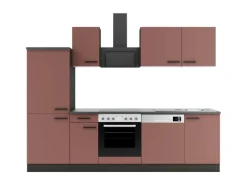 Optifit Kühlschränke|Winkelküchen<Nizza407 Küchenzeile 270 cm Rostrot