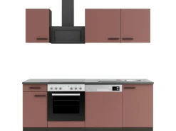 Discount Optifit Nizza407 Küchenzeile 210 cm Rostrot
