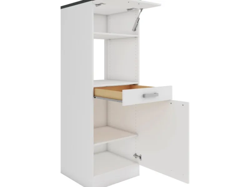 Best Optifit Oslo214 Küchen-Geräteumbauschrank 60 cm Feinstruktur Weiß
