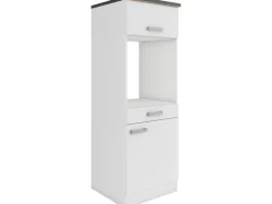 Optifit Oslo214 Küchen-Geräteumbauschrank 60 cm Feinstruktur Weiß