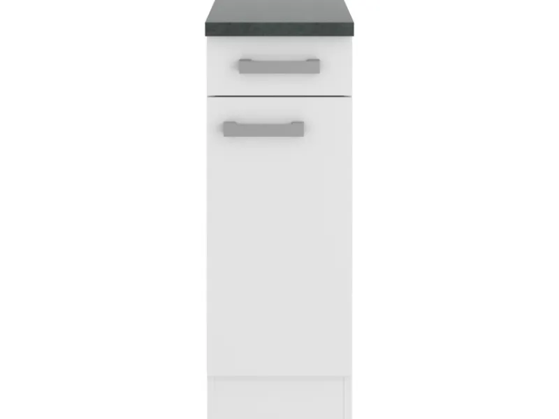 Optifit Oslo214 Küchen-Unterschrank 30 cm Feinstruktur Weiß< Küchenschränke