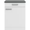 Optifit Oslo214 Küchen-Unterschrank 60 cm Feinstruktur Weiß< Küchenschränke