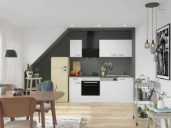 Optifit Oslo214 Küchenzeile 210 cm ohne E-Geräte Weiß