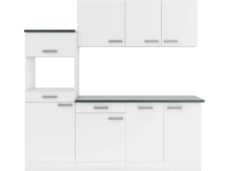 Sale Optifit Oslo214 Küchenzeile 210 cm ohne E-Geräte Weiß