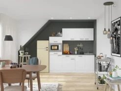 Sale Optifit Oslo214 Küchenzeile 210 cm ohne E-Geräte Weiß