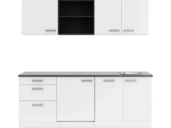 New Optifit Oslo214 Küchenzeile 210 cm Weiß