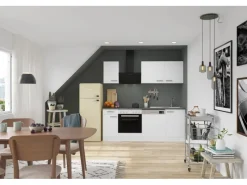 Optifit Winkelküchen|Einbauküchen<Oslo214 Küchenzeile 210 cm Weiß