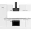 Optifit Oslo214 Küchenzeile 270 cm ohne E-Geräte Weiß< Einbauküchen
