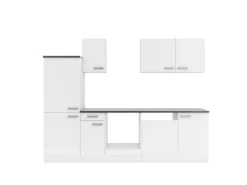 Discount Optifit Oslo214 Küchenzeile 270 cm ohne E-Geräte Weiß