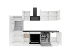 Discount Optifit Oslo214 Küchenzeile 270 cm ohne E-Geräte Weiß
