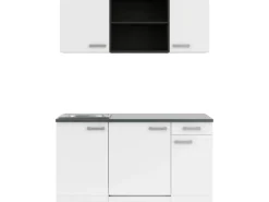 Outlet Optifit Oslo214 Miniküche 150 cm Weiß