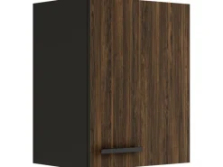 Optifit Küchenschränke<Rimini409 Küchen-Oberschrank 45 cm Rillendekor Nussbaum