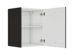 Optifit Küchenschränke<Rimini409 Küchen-Oberschrank 45 cm Rillendekor Nussbaum