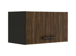 Optifit Rimini409 Küchen-Oberschrank 60 cm Rillendekor Nussbaum< Küchenschränke
