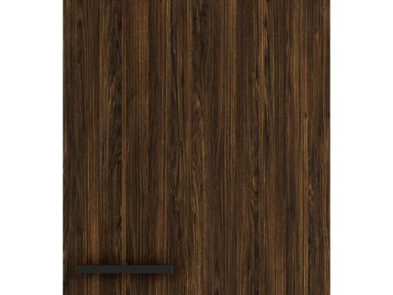 Best Optifit Rimini409 Küchen-Oberschrank 50 cm Rillendekor Nussbaum