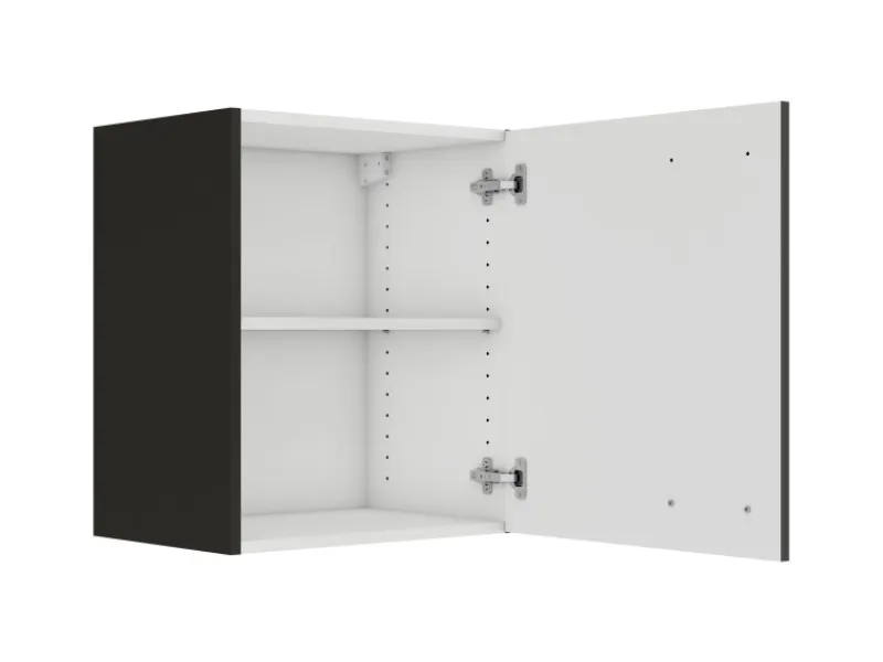 Best Optifit Rimini409 Küchen-Oberschrank 50 cm Rillendekor Nussbaum