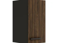 Best Optifit Rimini409 Küchen-Oberschrank 30 cm Rillendekor Nussbaum