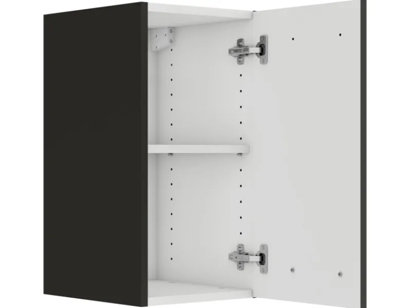 Best Optifit Rimini409 Küchen-Oberschrank 30 cm Rillendekor Nussbaum