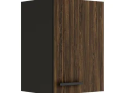 Optifit Rimini409 Küchen-Oberschrank 40 cm Rillendekor Nussbaum< Küchenschränke