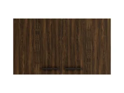 Optifit Rimini409 Küchen-Oberschrank 100 cm Rillendekor Nussbaum< Küchenschränke