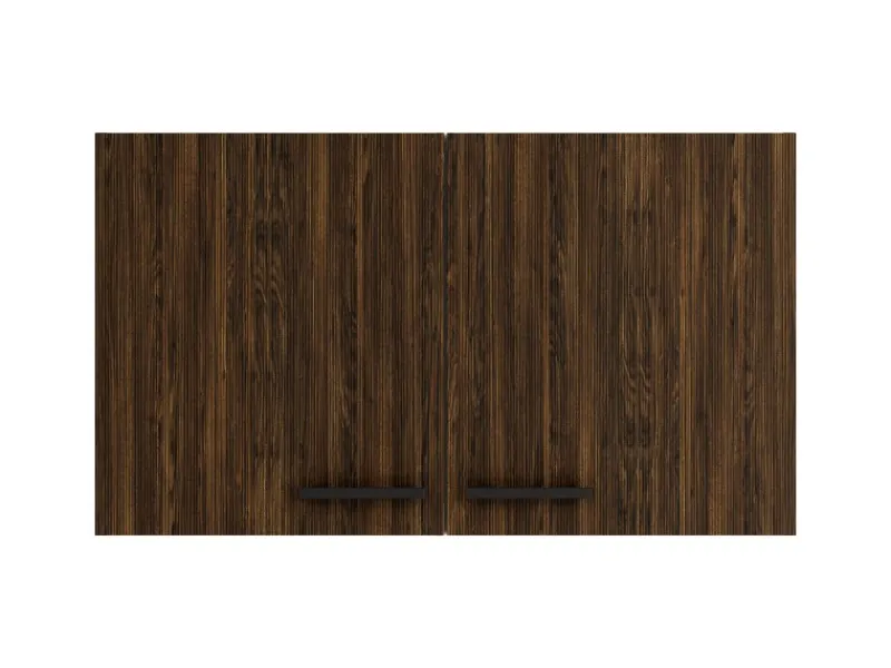 Optifit Rimini409 Küchen-Oberschrank 100 cm Rillendekor Nussbaum< Küchenschränke