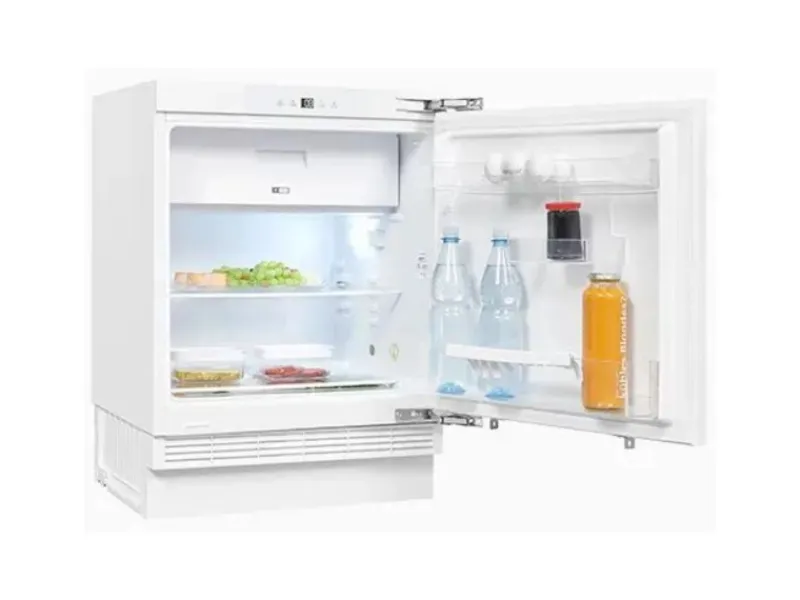 Optifit Rimini409/Verona405 Küchenzeile 210 cm Rillendekor Nussbaum / Steingrün< Gefrierschränke|Kühlschränke