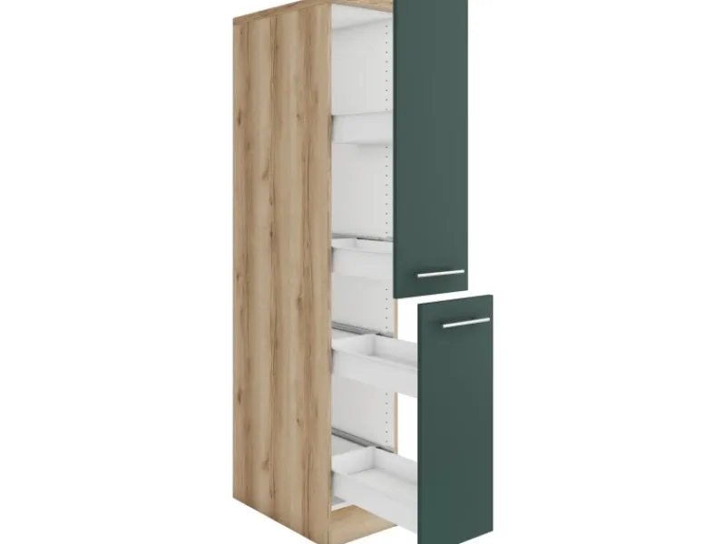 Optifit Küchenschränke<Savona405 Küchen-Apothekerschrank 30 cm Steingrün