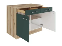 Optifit Küchenschränke<Savona405 Küchen-Unterschrank 100 cm Steingrün