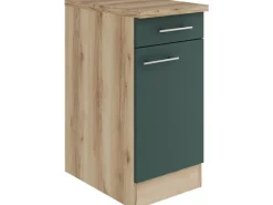 Optifit Küchenschränke<Savona405 Küchen-Unterschrank 40 cm Steingrün