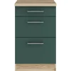Optifit Küchenschränke<Savona405 Küchen-Unterschrank 50 cm Steingrün