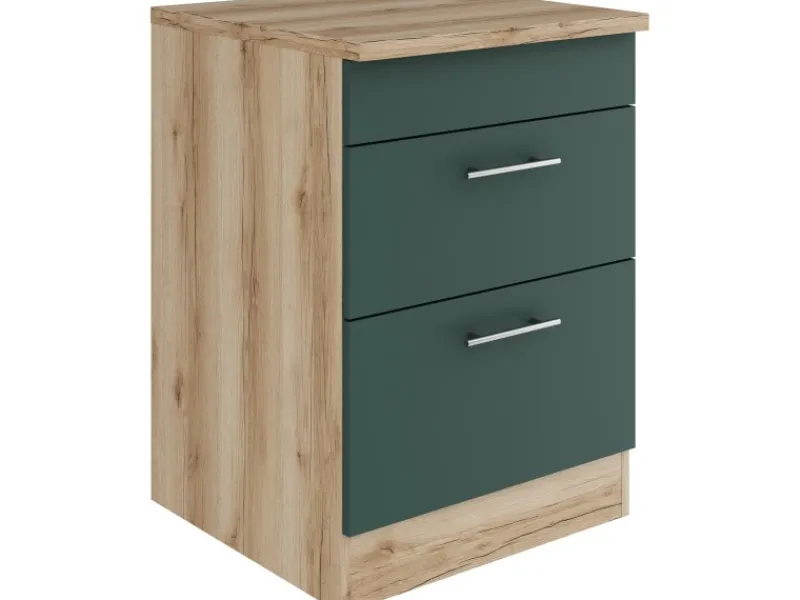 Optifit Küchenschränke<Savona405 Küchen-Unterschrank 60 cm Steingrün
