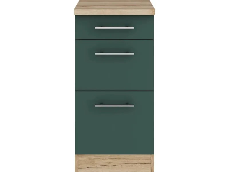 Optifit Savona405 Küchen-Unterschrank 40 cm Steingrün< Kücheninseln|Einbauküchen