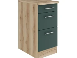 Optifit Savona405 Küchen-Unterschrank 40 cm Steingrün< Kücheninseln|Einbauküchen