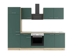 Hot Optifit Savona405 Küchenzeile 270 cm Steingrün