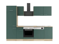 Discount Optifit Savona405 Küchenzeile 270 cm Steingrün