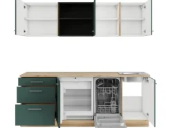 Clearance Optifit Savona405 Küchenzeile 210 cm Steingrün