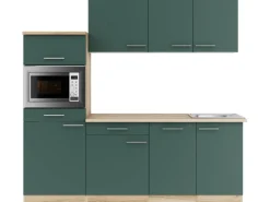 Best Optifit Savona405 Küchenzeile 210 cm Steingrün