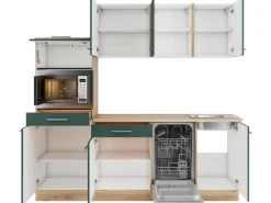 Best Optifit Savona405 Küchenzeile 210 cm Steingrün