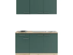 Discount Optifit Savona405 Miniküche 150 cm Steingrün