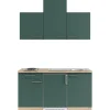Optifit Savona405 Miniküche 150 cm Steingrün< Miniküchen|Kühlschränke