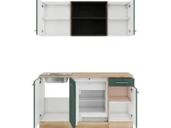 Optifit Savona405 Miniküche 150 cm Steingrün< Miniküchen|Kühlschränke